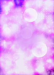 Liquid Pattern. Light Concept. Science Dots. Geometric Presentation. Motion Flyer. Purple Shiny Fluid. Round Halftone Composition. Hologram Texture. Violet Liquid Pattern