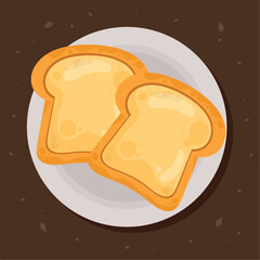 delicious slices bread pastry