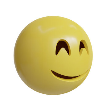 Redsmile expression 3D Emoji from side angle