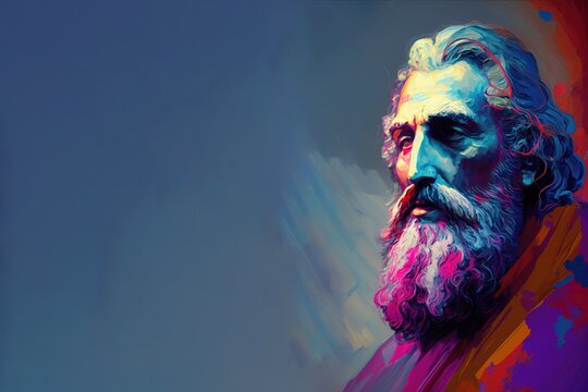 Zoroaster colorful banner with copy space for text or advertisement. Generative AI illustration