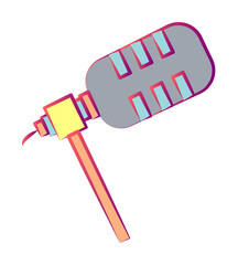 microphone colored icon illustration design art