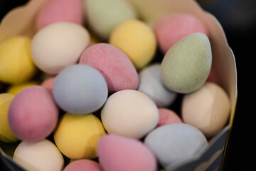 mini Easter chocolate eggs pastel colours