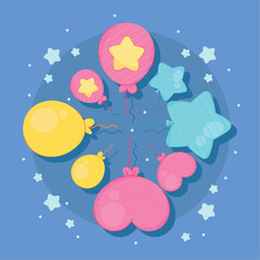 Obraz premium birthday celebration balloons helium