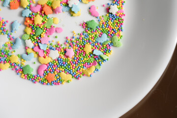 colourful  sprinkles close up