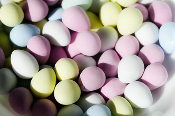 mini Easter chocolate eggs pastel colours