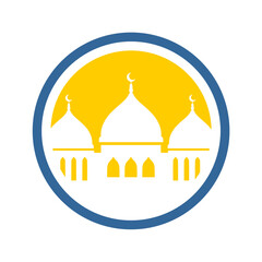 ramadan kareem mosque and lantern illustration with moon and star islamic