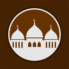 ramadan kareem mosque and lantern illustration with moon and star islamic