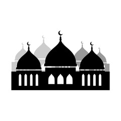 ramadan kareem mosque and lantern illustration with moon and star islamic