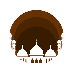 ramadan kareem mosque and lantern illustration with moon and star islamic