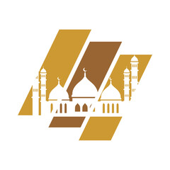 ramadan kareem mosque and lantern illustration with moon and star islamic