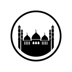 ramadan kareem mosque and lantern illustration with moon and star islamic