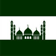 ramadan kareem mosque and lantern illustration with moon and star islamic