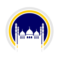 ramadan kareem mosque and lantern illustration with moon and star islamic