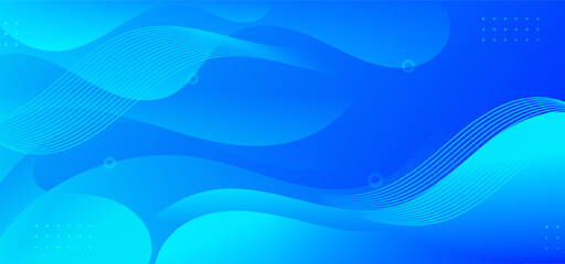 Abstract Gradient Blue liquid background. Modern background design. Dynamic Waves. Fluid shapes composition. Fit for website, banners, brochure, posters