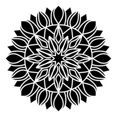 Mandala pattern stencil abstract floral ornament