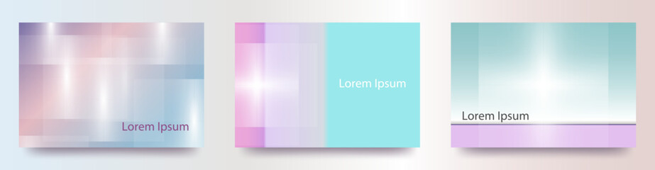 ホログラム風カラー背景セット　ベクターカード