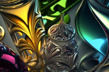 background, glass, colors, yellow, green