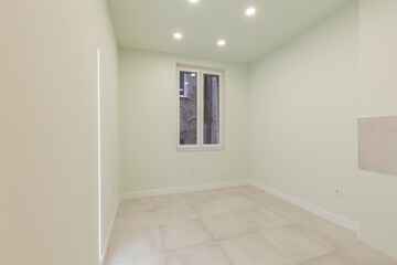 Empty apartment interior, future kitchen space