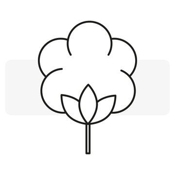 Cotton flower icon, great design for any purposes. Vector illustration.
