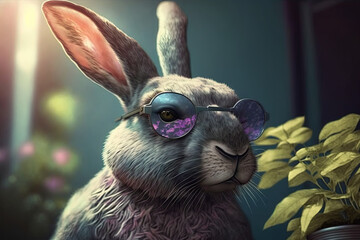 Cooler Hase mit Sonnenbrille, Osterhase
Generated Ai