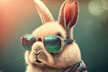 Cooler Hase mit Sonnenbrille, Osterhase
Generated Ai