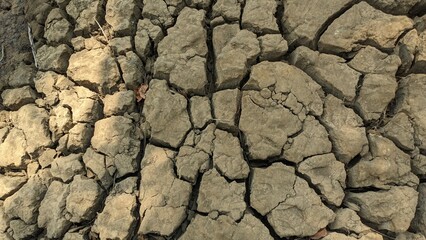 Dry land without the presence of water