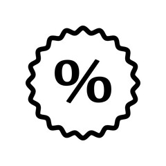 Percentage vector icon symbol flat illustration..eps