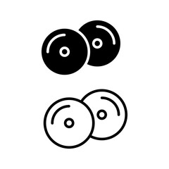 Cymbals icon vector Musical Instruments trendy style illustration on white background..eps