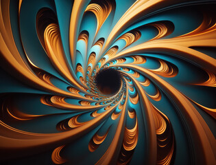 Colorful Swirling radial vortex background created with Generative AI technology