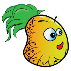Cute pineapple cartoo