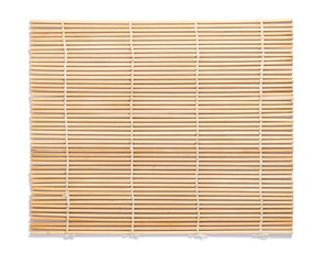 Top view of bamboo food placemat isolated on white background, Suitable for Mockup creative graphic...