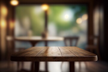 Wooden table background,generative AI