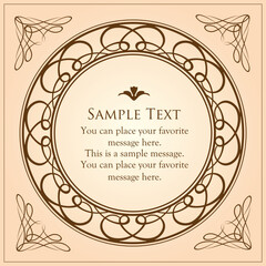 エレガントなフレーム。デザインテンプレート。ゴージャスな額のセット。