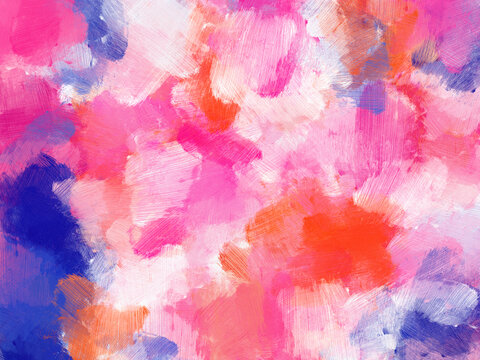 Colorful oil paint brush abstract background © ginstudio