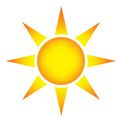 Sun icon in abstract style. Vector illustration.