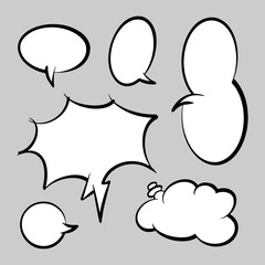 Comic bubbles for design purposes