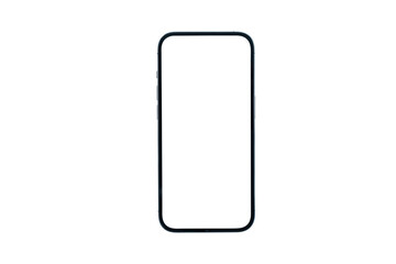 smartphone mockup blank screen isolated with clipping path on white background