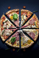 Obraz na płótnie Canvas pizza on a plate - Created with Generative AI Technology