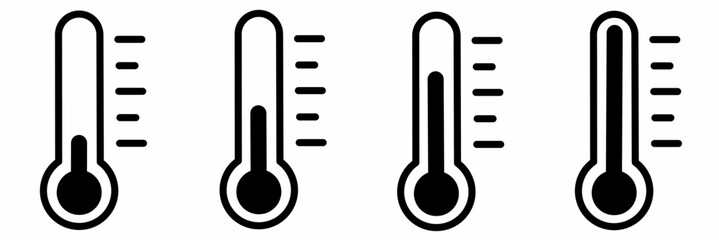 Thermometers icon set. Template for business. Vector illustration.