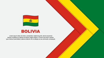 Bolivia Flag Abstract Background Design Template. Bolivia Independence Day Banner Cartoon Vector Illustration. Bolivia Cartoon