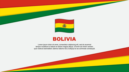 Bolivia Flag Abstract Background Design Template. Bolivia Independence Day Banner Cartoon Vector Illustration. Bolivia Design