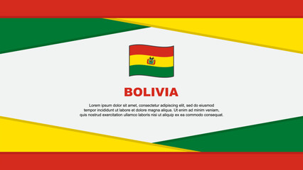 Bolivia Flag Abstract Background Design Template. Bolivia Independence Day Banner Cartoon Vector Illustration. Bolivia Vector