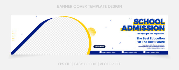 admission banner cover linked in template design