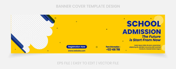 admission banner cover linked in template design