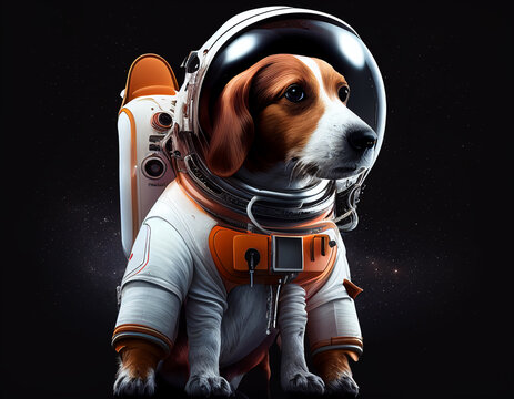 A Surreal Dog in a Spacesuit | Generative AI