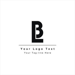 initial logo bl or lb design template icon letter