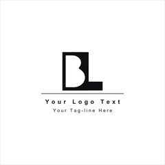 letter logo bl or lb design initial icon template