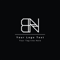 letter nb or bn logo design icon symbol name