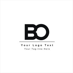 BO OB initial based Alphabet icon logo