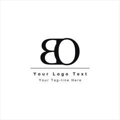 BO or OB letter logo. Unique attractive creative modern initial BO OB B O initial based letter icon logo